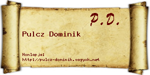 Pulcz Dominik névjegykártya
